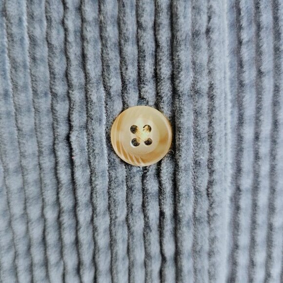 J. JILL Corduroy Shirt Jacket BLUE size XS Retro Preppy 100% Cotton Long Shacket - Picture 5 of 6